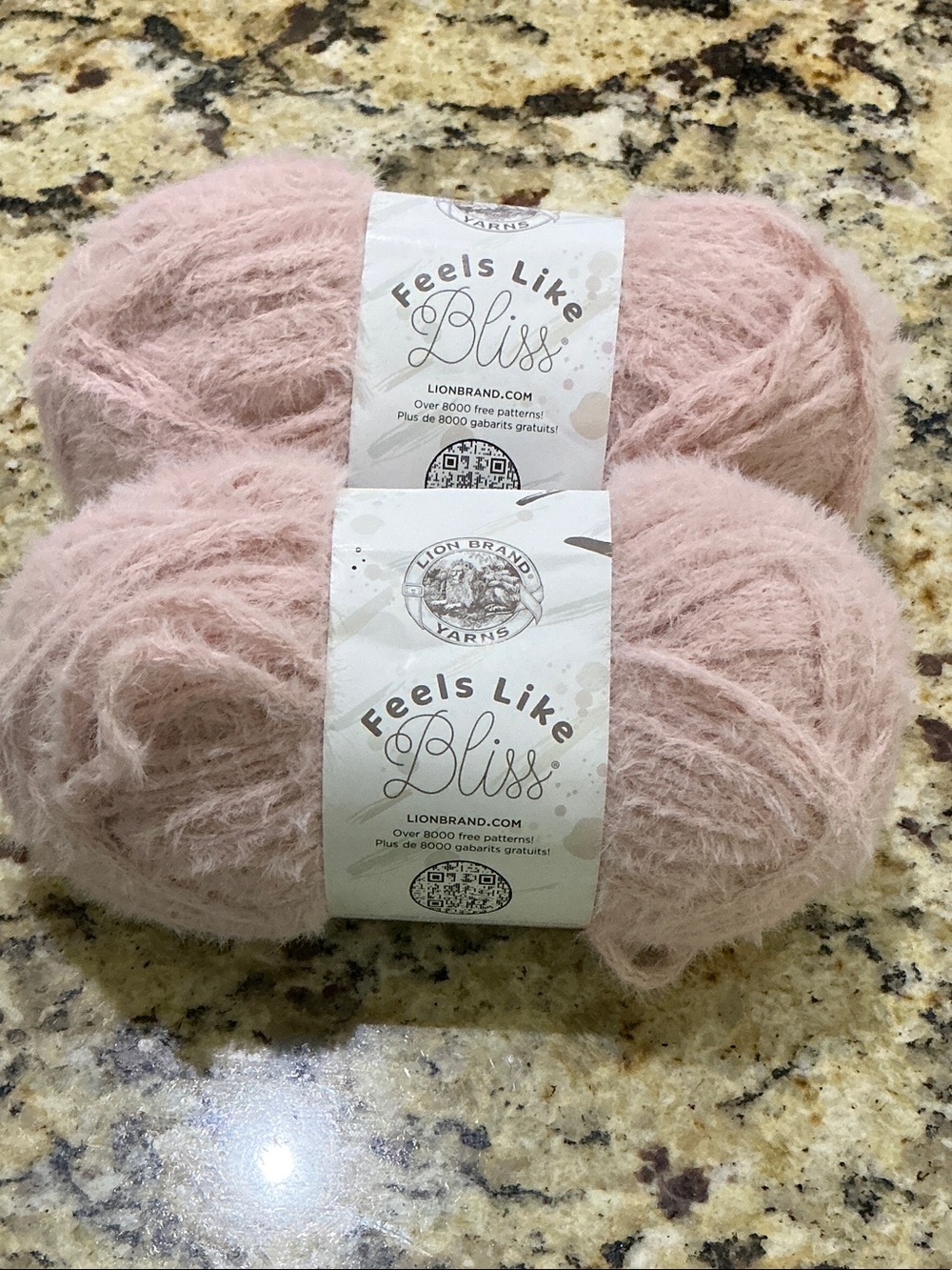 Lion Brand Feels Like Bliss Yarn - Blush (Soft Pink)